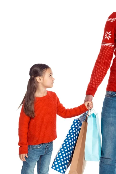 Vater und Tochter halten Händchen — kostenloses Stockfoto