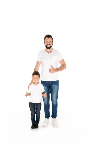 Familie duimen opdagen — Stockfoto