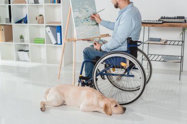 Disabled painter