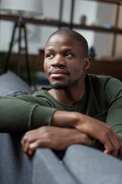 Pensive african american man — Stock Photo, Image