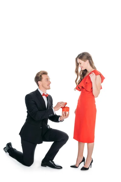 Man proposing to woman — Stock Photo, Image