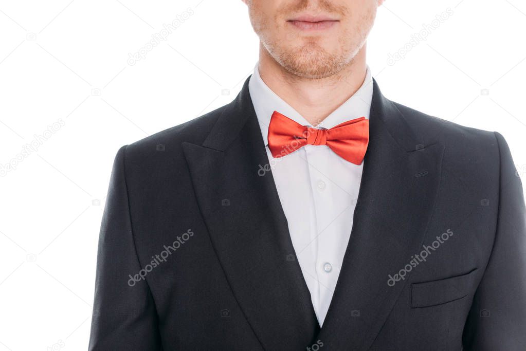 man in suit and bow tie   