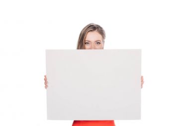 boş başlık olan kadın