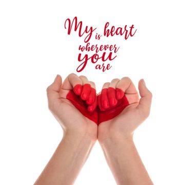 hands with heart symbol clipart