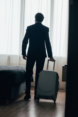 Dikiz işadamı otel Süiti Bagaj ile girme