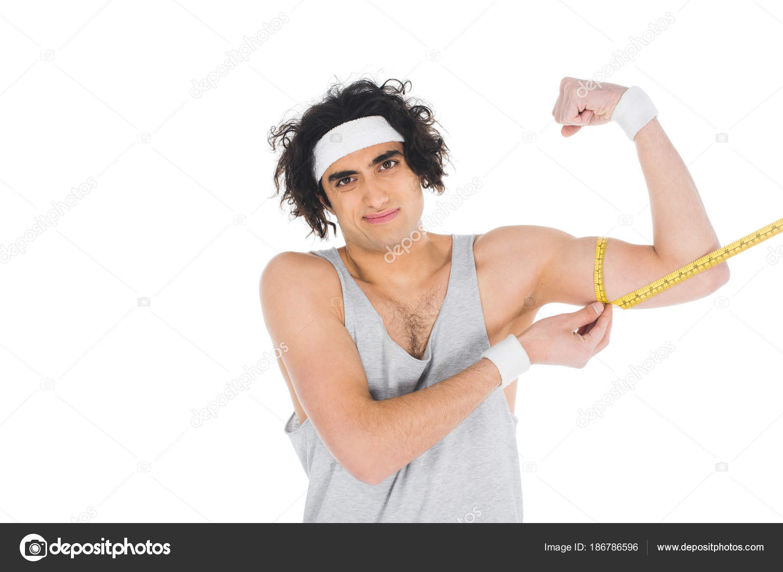 Funny bodybuilder — Free Stock Photo © IgorVetushko 186786596