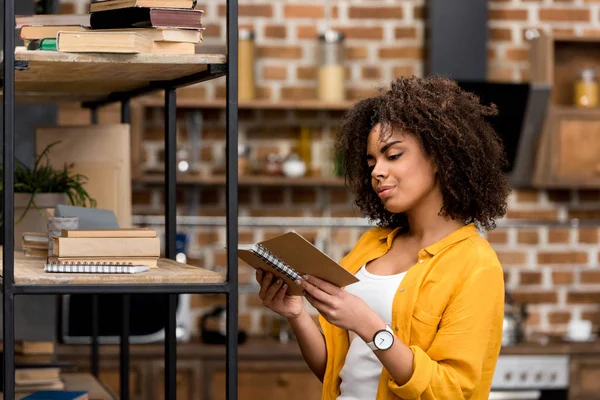 Beautiful Young Woman Reading Book Home — Free Stock Photo