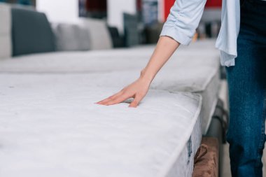 touching orthopedic mattress clipart