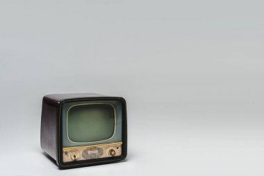 boş ekran gri yüzeyi ile Retro tv
