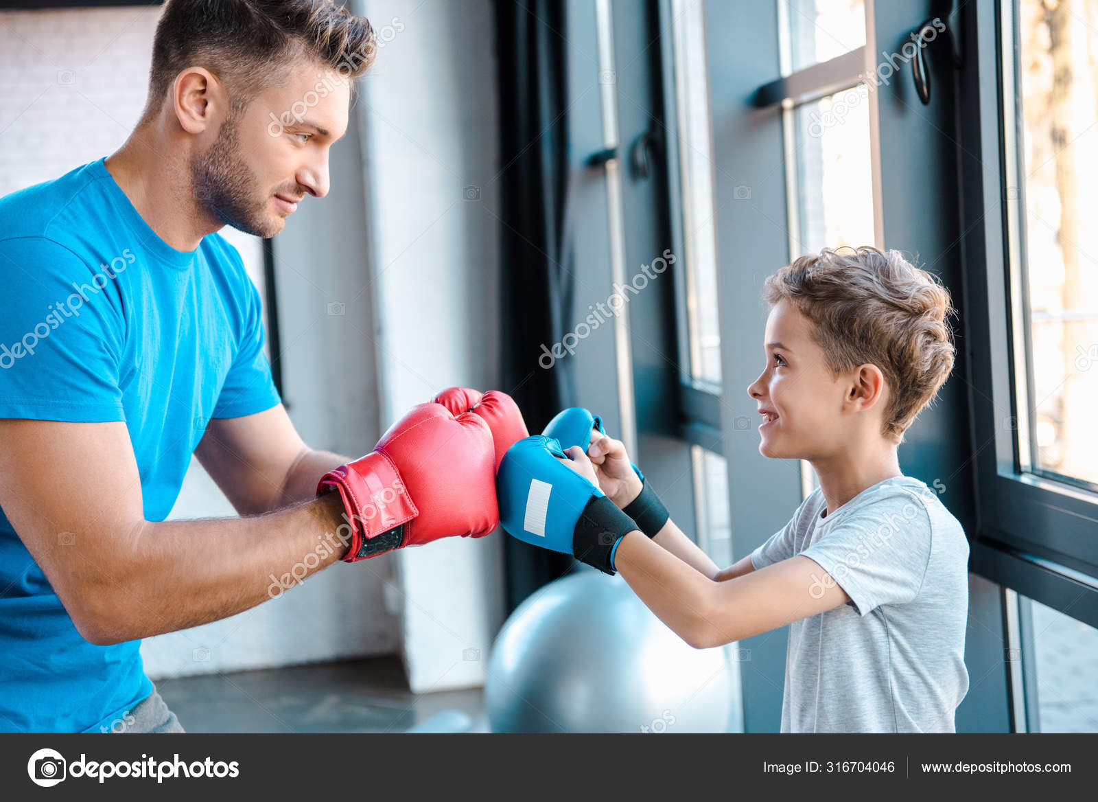 I Boxing Dad Kids Boxing Gloves 