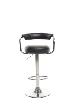 Modern black bar stool isolated on white clipart