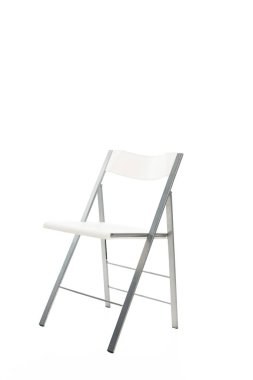 White modern chair isolated on white clipart