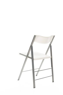 Trendy white chair isolated on white clipart