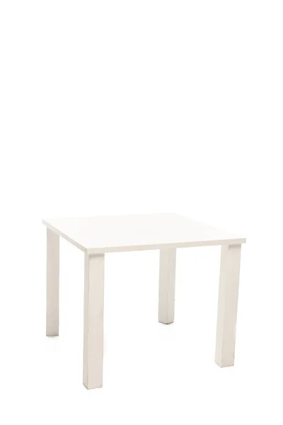 White Wooden Table Isolated White — Stock Photo, Image