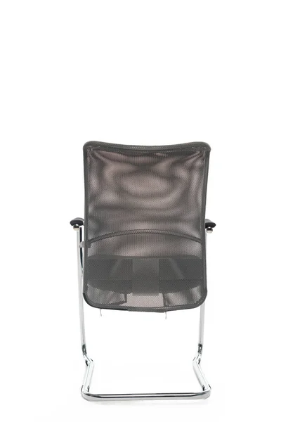 Άνετη Καρέκλα Μαύρο Κάθισμα Απομονωμένη Λευκό — Φωτογραφία Αρχείου