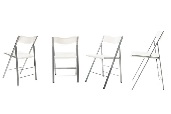 Modern Chairs White Seats Isolated White — Stock Photo, Image