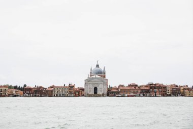 canal and Santa Maria della Salute church in Venice, Italy  clipart