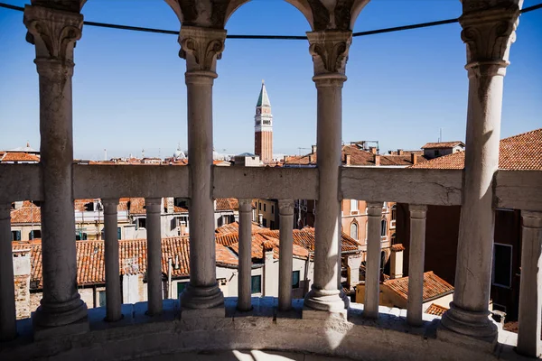 Pemandangan Bangunan Kuno Dan Saint Mark Bell Tower Venice Italia — Stok Foto