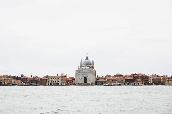 canal and Santa Maria della Salute church in Venice, Italy 