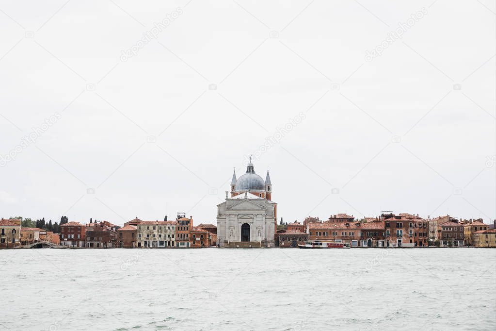 canal and Santa Maria della Salute church in Venice, Italy 