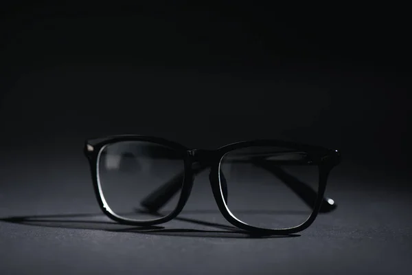 Närbild Glasögon Svart Med Kopieringsutrymme — Stockfoto