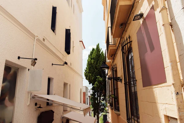 Buildings Sunlight Urban Street Catalonia Spain — Stock Photo, Image