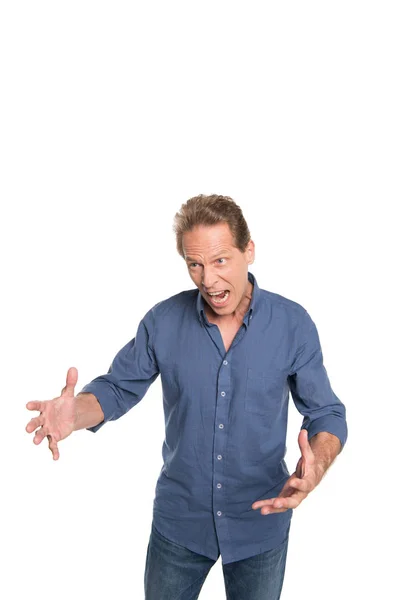 Angry middle aged man — Stock Photo