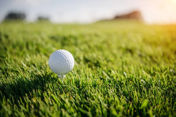 Balle de golf sur herbe — Photo de stock