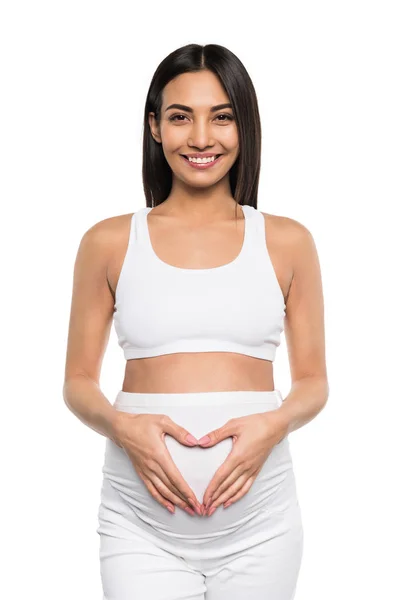 Enceinte asiatique femme — Photo de stock