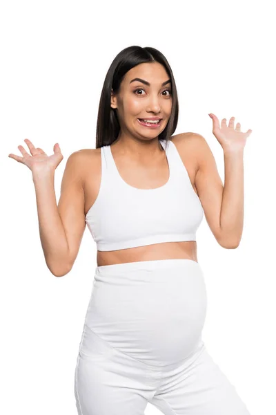Enceinte asiatique femme — Photo de stock