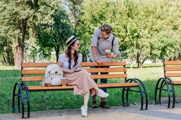 Multicultural couple in park — Stock Photo