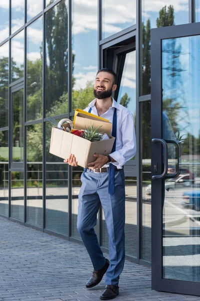 Fired happy businessman — Stock Photo