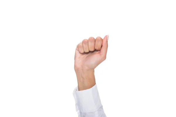 Person gesturing signed language — Stock Photo