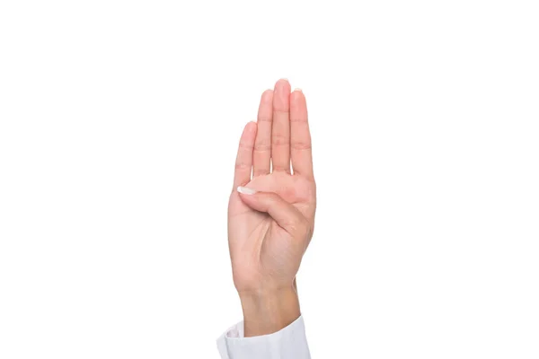 Personne gestuelle langue des signes — Photo de stock