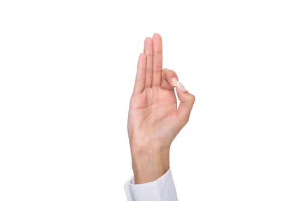 Person showing ok sign — Stock Photo