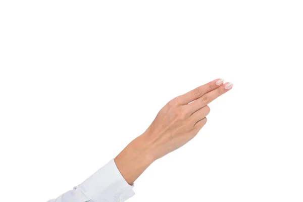 Person pointing away — Stock Photo