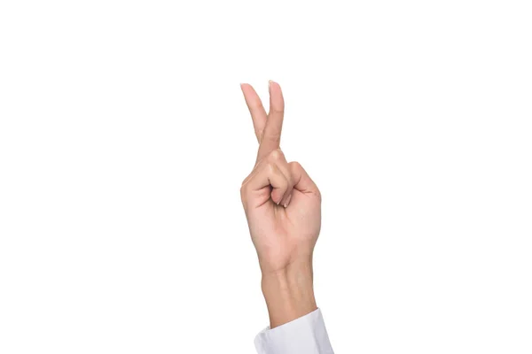 Pessoa gestual língua gestual — Fotografia de Stock