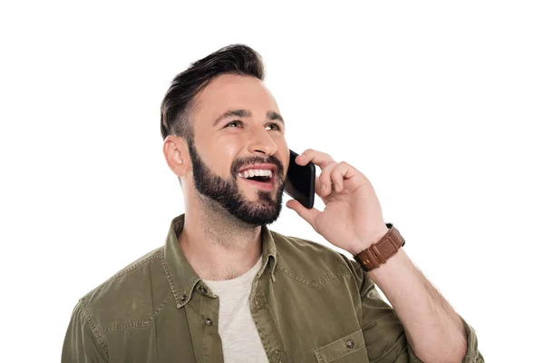 Man talking on smartphone — Stock Photo