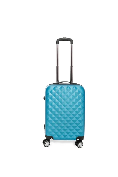 Голубой чемодан для поездок — стоковое фото