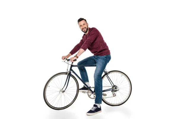Hombre montar bicicleta — Stock Photo