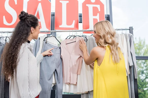 Women in clothes store — Stock Photo