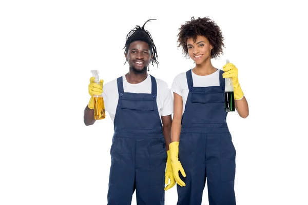 African american cleaners — Stock Photo