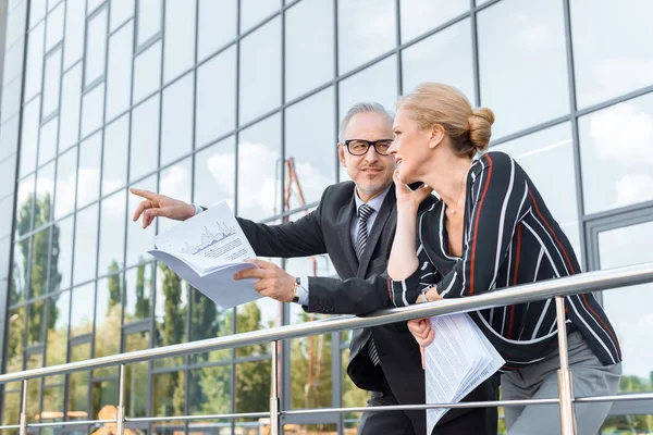 Business colleagues with documents — Stock Photo