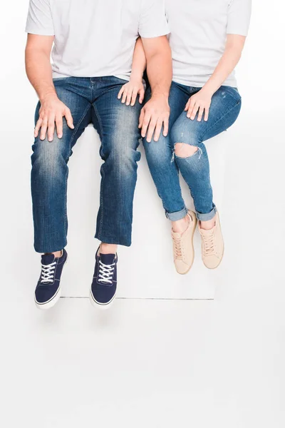 Couple sitting together — Stock Photo