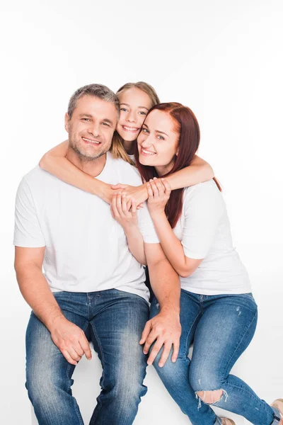 Joven familia feliz — Stock Photo