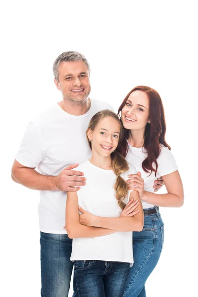 Family hugging together — Stock Photo