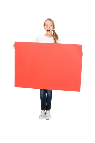 Teenager with empty board — Stock Photo