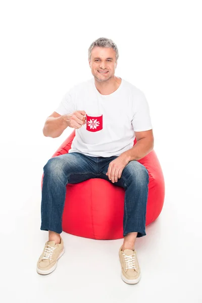 Man with cup of coffee — Stock Photo