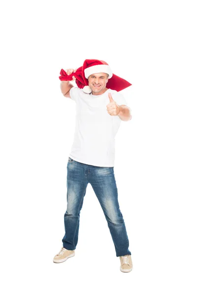 Père Noël montrant pouce levé — Photo de stock