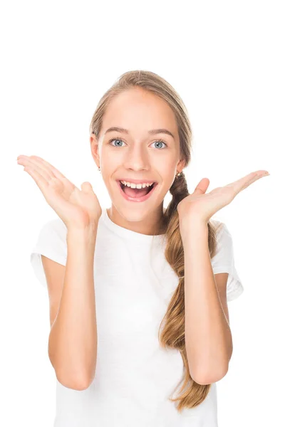 Chica adolescente alegre - foto de stock